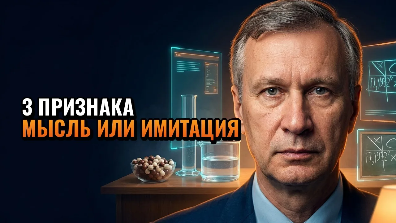 3 признака мысли, которых нет у нейросети и у многих людей: разбор лекции Петухова