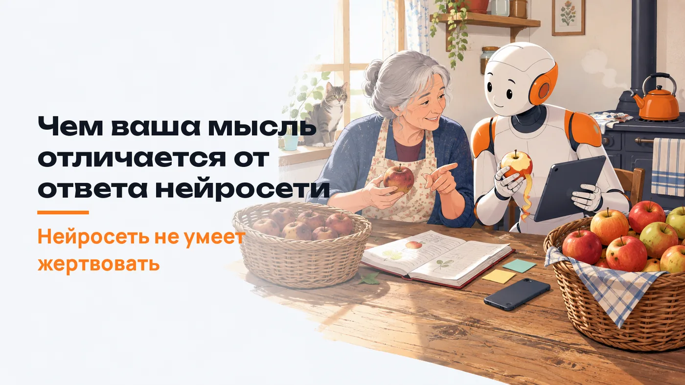 Чем ваша мысль отличается от ответа нейросети