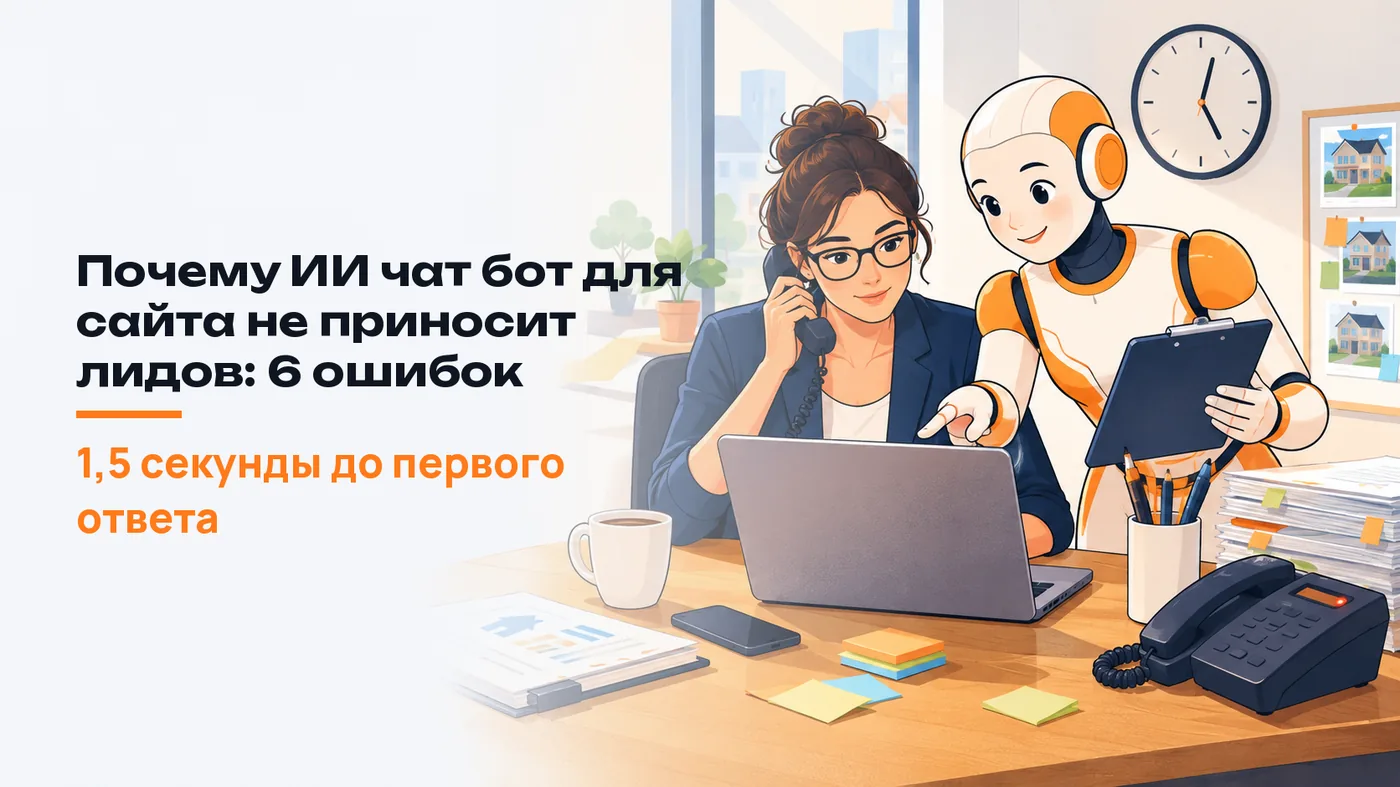 Почему ИИ чат бот для сайта не приносит лидов: 6 ошибок