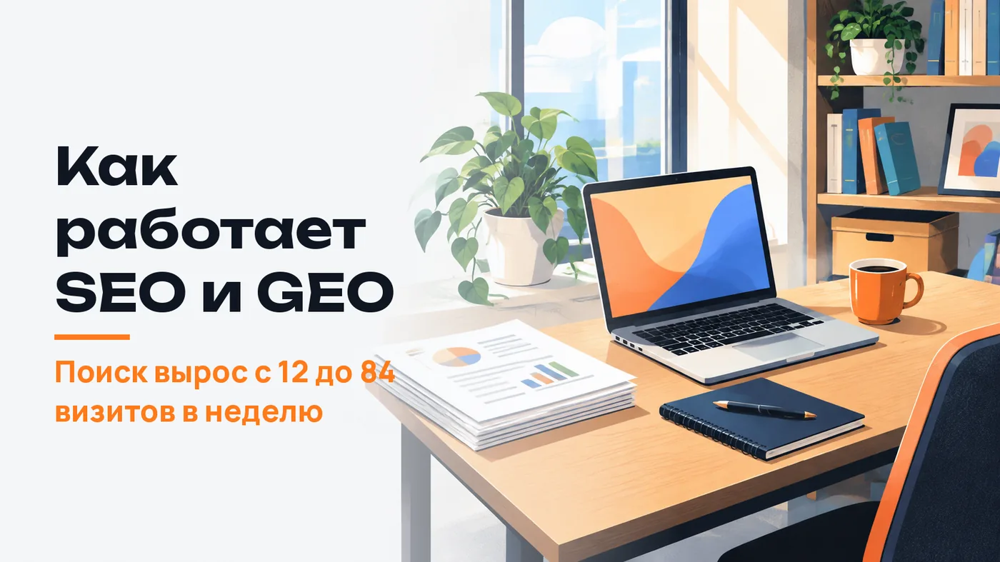 Как работает SEO и GEO: рост трафика по неделям