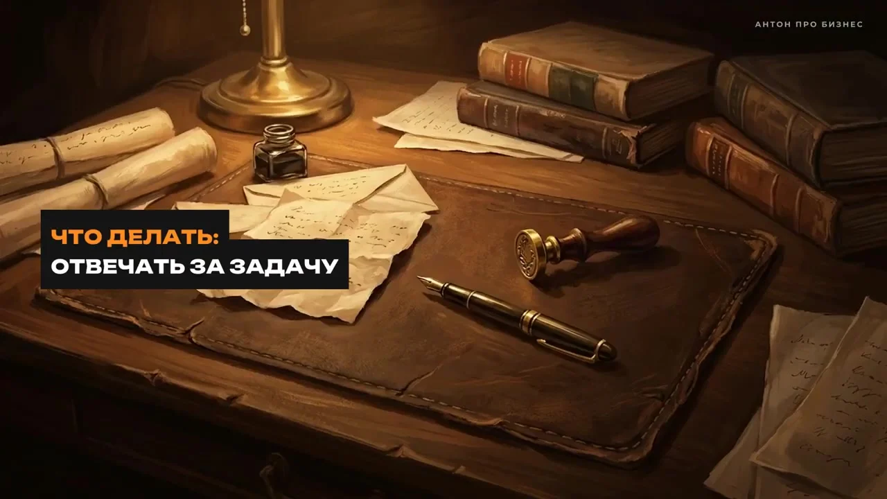 Стол с бумагой и пером: отвечать за поставленную задачу
