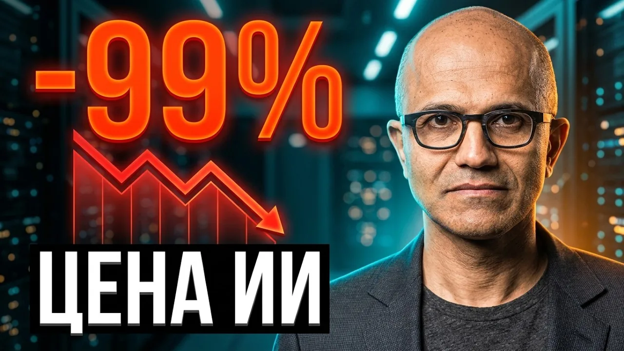 Наделла: ИИ подешевел на 99%, где теперь деньги