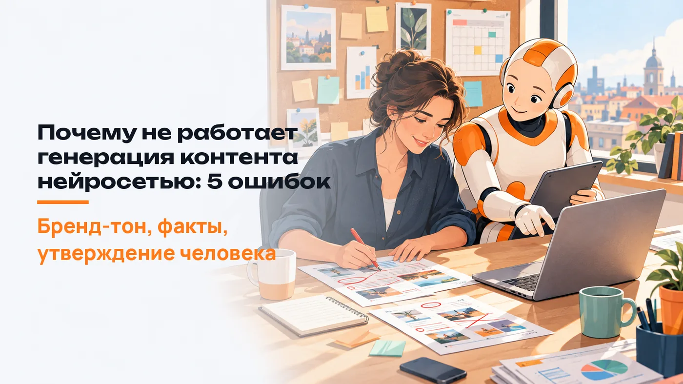 Почему не работает генерация контента нейросетью: 5 ошибок