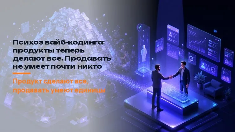 Психоз вайб-кодинга: продукты теперь делают все. Продавать не умеет почти никто