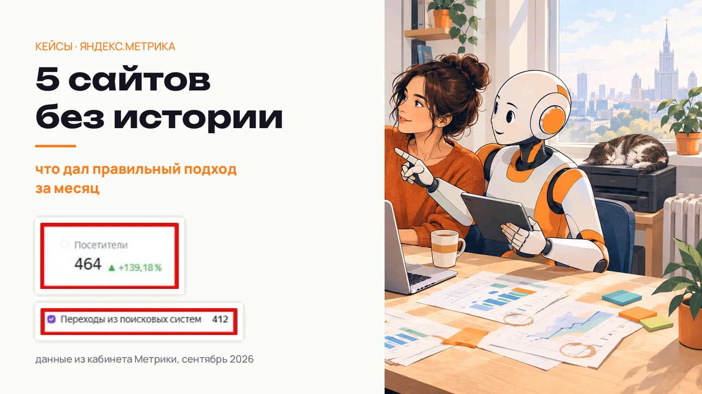 SEO для нового сайта: 5 кейсов с цифрами из Метрики