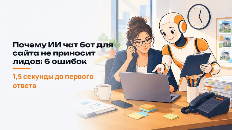 Почему ИИ чат бот для сайта не приносит лидов: 6 ошибок