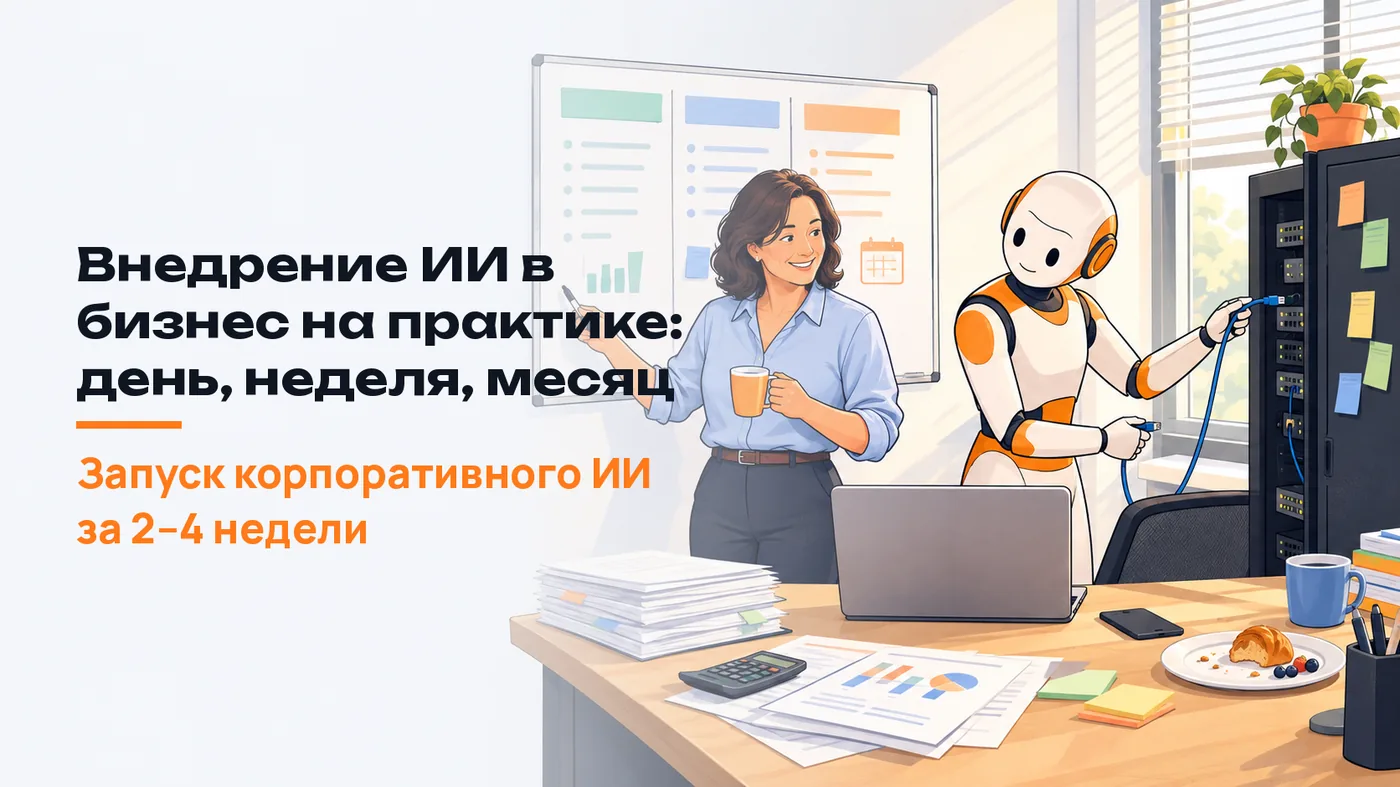 Внедрение ИИ в бизнес на практике: день, неделя, месяц